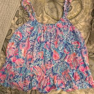 Lilly Pulitzer Blue and Pink Camisole Top
